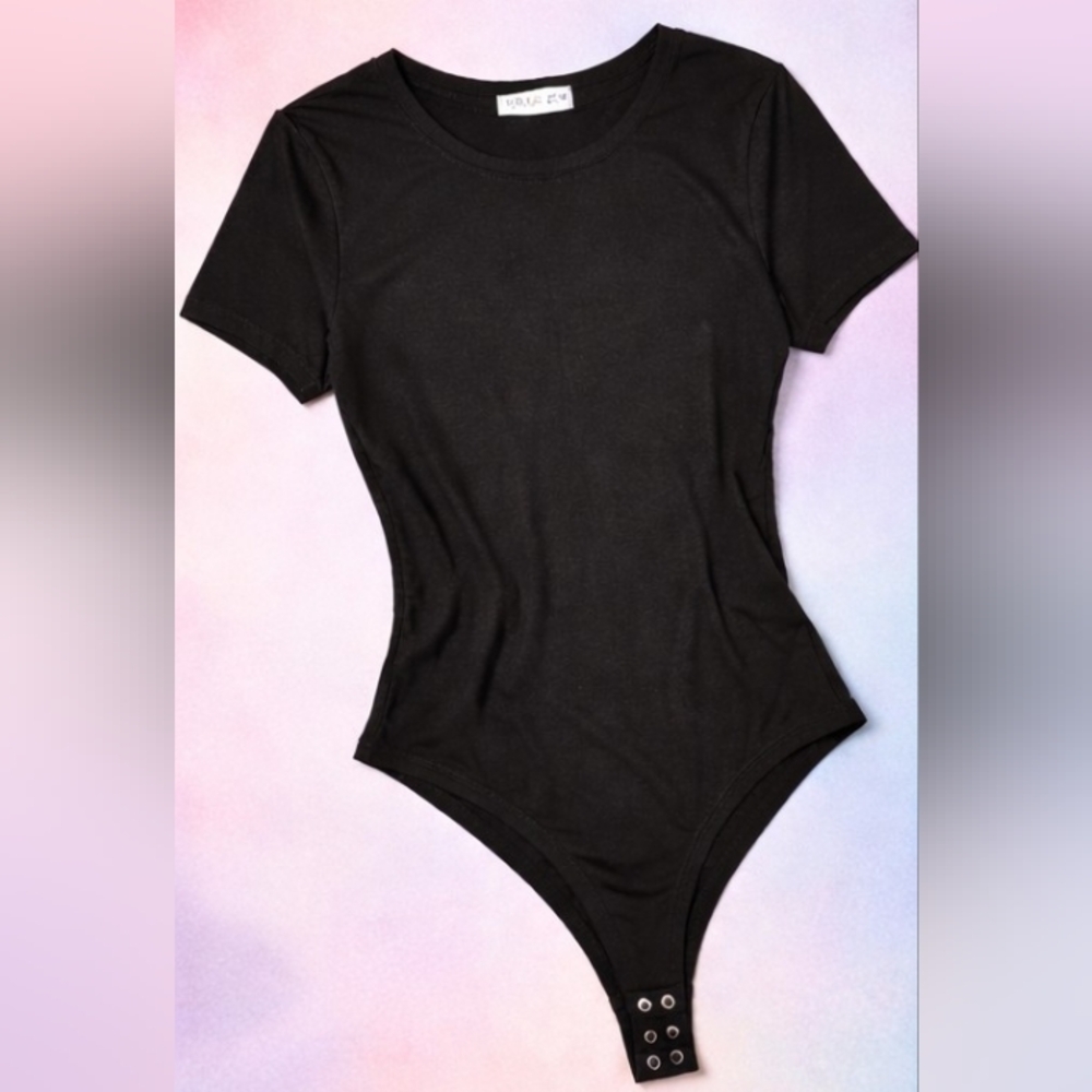 Black Short Sleeve Bodysuit